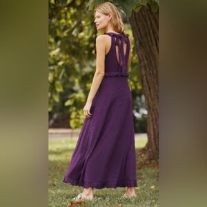 Anthropologie ruffled maxi dress